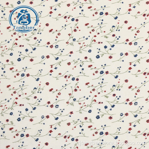 Tissu jersey simple en coton avec imprimé fleur